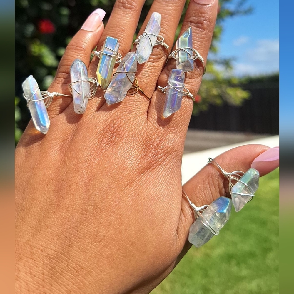 Cristal Ring,Wire Wrapped Ring, Stone Ring